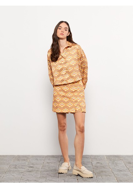 Yeni Sezon Dar Fit Desenli Kadın Şort Etek