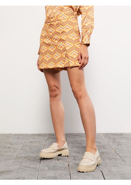 Yeni Sezon Dar Fit Desenli Kadın Şort Etek fırsatları