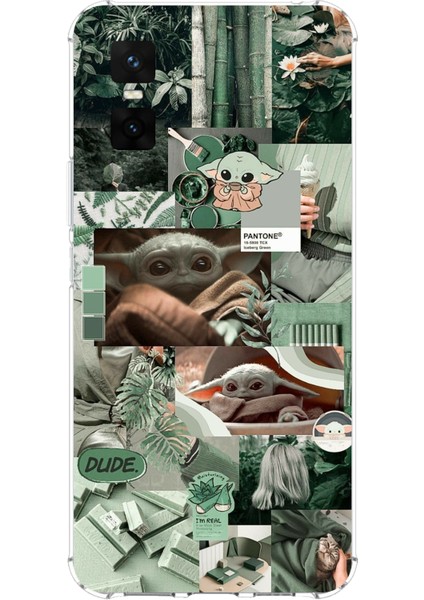 Infinix Gt 30 Pro Uyumlu Yoda Kolaj Baskılı Silikon Kılıf