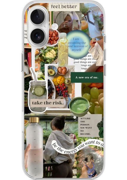 iPhone 16 Plus Uyumlu Sağlıklı Yaşam Diyet Motivasyon Baskılı Silikon Kılıf
