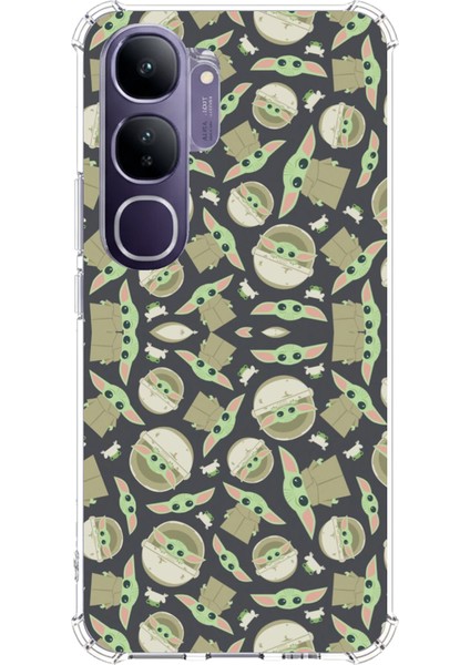 Vivo V40 Lite Uyumlu Minik Yodalar Duvar Kağıdı Baskılı Silikon Kılıf