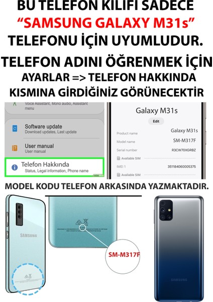 Samsung Galaxy M31S Uyumlu Kurt Ruhu Baskılı Silikon Kılıf fiyatları