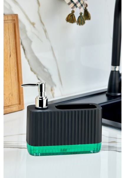 Gözde - Modern Sıvı Sabunluk Şeffaf Renkli Tabanlı ve Sünger Bölmeli Pratik Tasarım (550 Ml) fırsatları