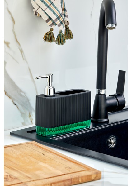 Gözde - Modern Sıvı Sabunluk Şeffaf Renkli Tabanlı ve Sünger Bölmeli Pratik Tasarım (550 Ml) indirimleri