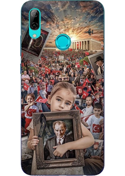 Huawei P Smart 2019 Uyumlu Anıtkabir Atatürk Portre Baskılı Silikon Kılıf