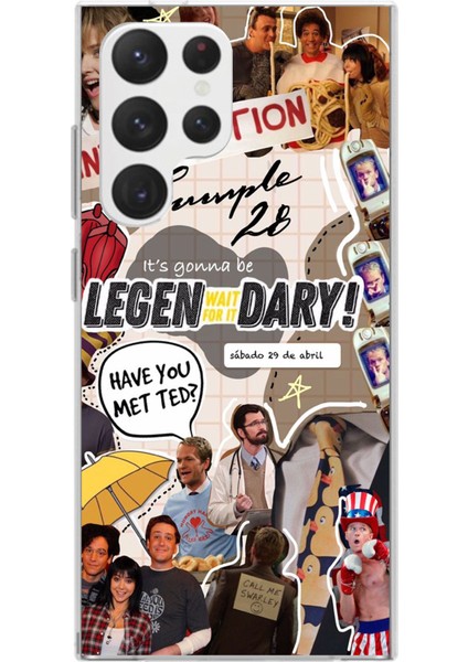 Samsung Galaxy S22 Ultra Uyumlu Retro Gazete How I Met Your Mother Tasarımlı Baskılı Silikon Kılıf
