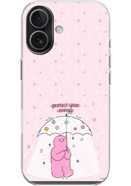 iPhone 17 Uyumlu Tect Your Energy Tasarımlı Baskılı Silikon Kılıf