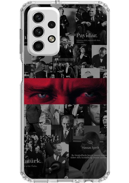 Samsung Galaxy A73 Uyumlu Atatürk Gözler Tasarım Baskılı Silikon Kılıf