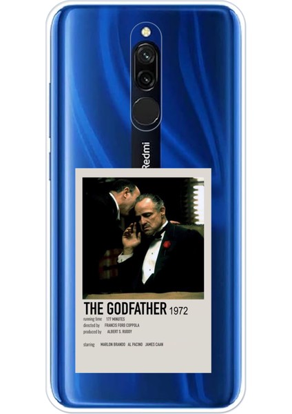 Redmi 8 Uyumlu The Godfather Baba Poster Tasarımlı Baskılı Silikon Kılıf