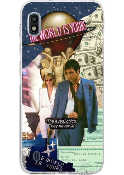 Samsung Galaxy J8 - A6 Plus Uyumlu Elvira Hancock & Tony Montana Tasarımlı Baskılı Silikon Kılıf