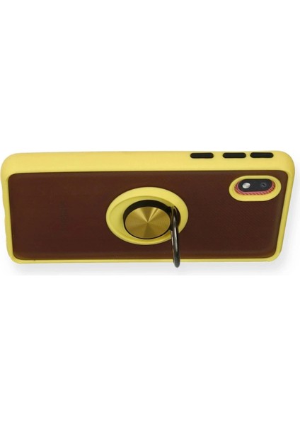 Samsung Galaxy A01 Core Kılıf Montreal Yüzüklü Silikon Kapak - Sarı modelleri