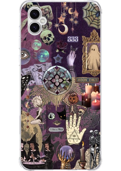 Samsung Galaxy A04 Uyumlu Hallowen Cadılar Astroloji Baskılı Silikon Kılıf