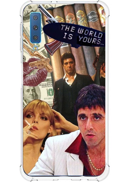 Samsung Galaxy A7 2018 Uyumlu The Worlds Is Yours Tasarımlı Baskılı Silikon Kılıf