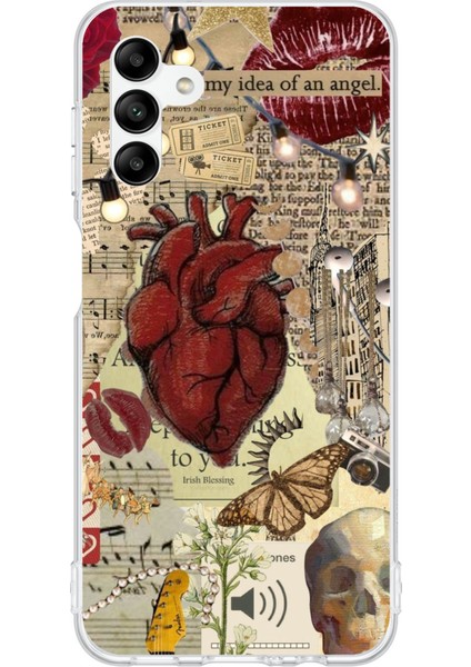 Samsung Galaxy A04S Uyumlu Vampire Diaries Vintage Baskılı Silikon Kılıf