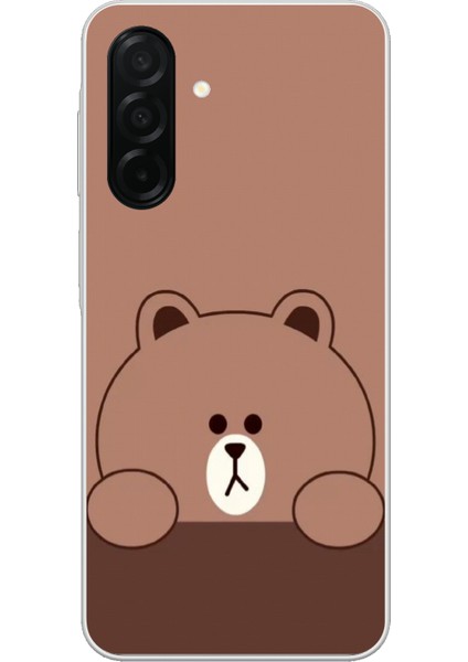 Samsung Galaxy A26 Uyumlu Kahverengi Ayı Tasarımlı Baskılı Silikon Kılıf
