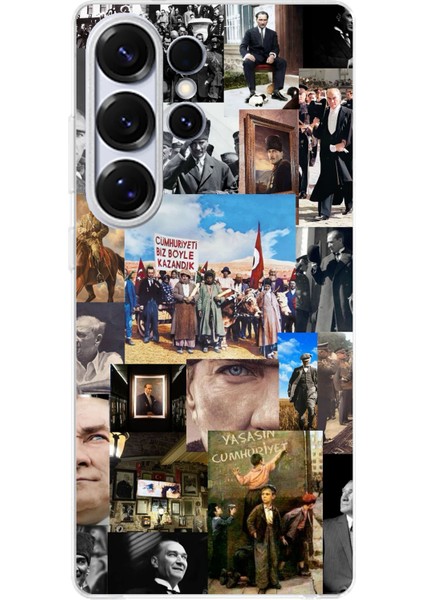 Samsung Galaxy S25 Ultra Uyumlu Atatürk Cumhuriyet Baskılı Silikon Kılıf