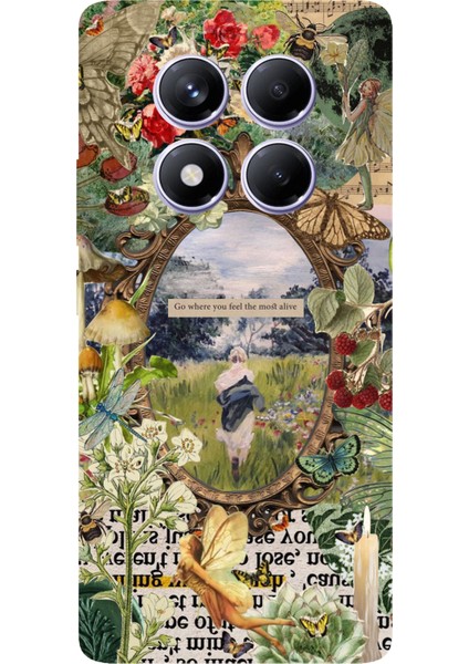Redmi Note 14 Pro Plus 5g Uyumlu Yeşil Doğa Baskılı Silikon Kılıf