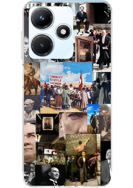 Infinix Hot 30I Uyumlu Atatürk Cumhuriyet Baskılı Silikon Kılıf