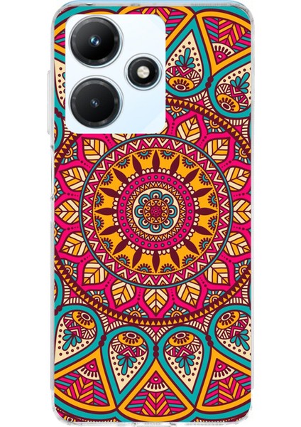 Infinix Hot 30I Uyumlu Mandala Baskılı Silikon Kılıf
