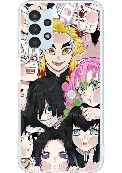Samsung Galaxy A13 Uyumlu Demon Slayer Manga Baskılı Silikon Kılıf