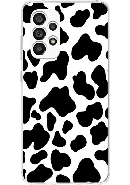 Samsung Galaxy A23 Uyumlu Inek Desenli Tasarımlı Baskılı Silikon Kılıf