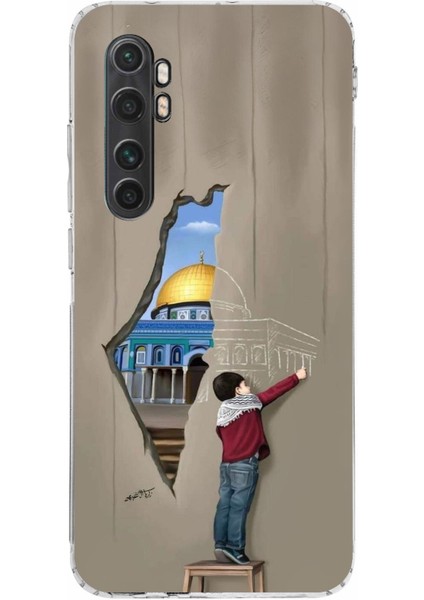 Mi Note 10 Lite Uyumlu Mescid-I Aksa Duvar Baskılı Silikon Kılıf