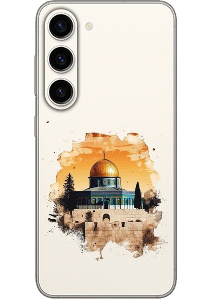 Samsung Galaxy S23 Uyumlu Mescid-I Aksa Tasarımlı Baskılı Silikon Kılıf