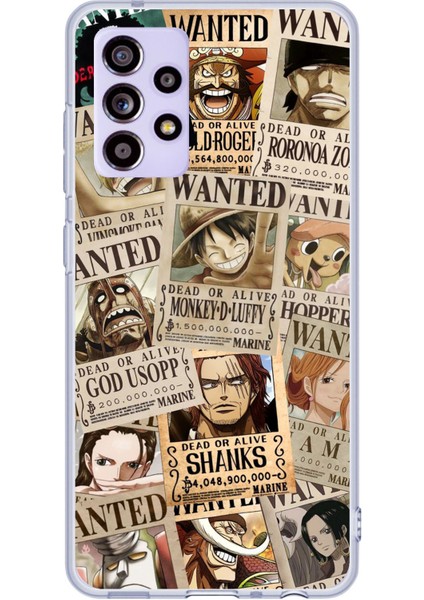 Samsung Galaxy A52 - A52S Uyumlu One Piece Gazete Tasarımlı Baskılı Silikon Kılıf