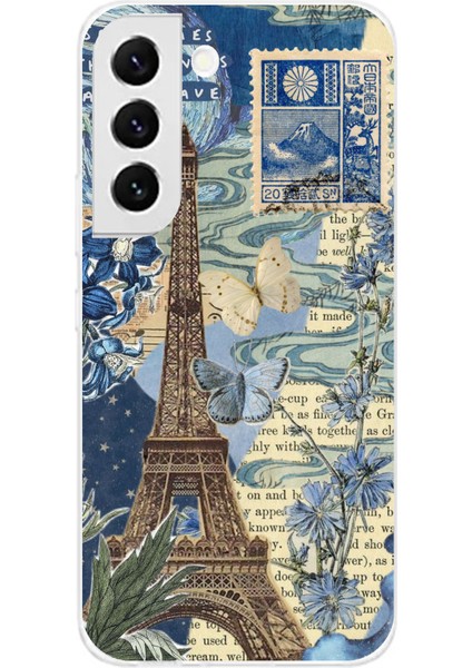 Samsung Galaxy S22 Uyumlu Paris ve Eyfel Kulesi Baskılı Silikon Kılıf