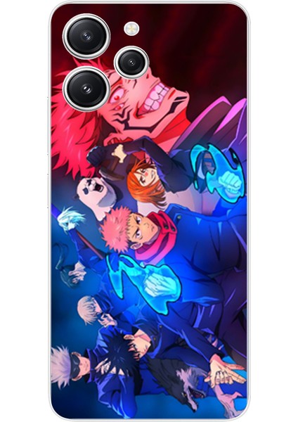 Redmi 12 Uyumlu Jujutsu Kaisen Baskılı Silikon Kılıf