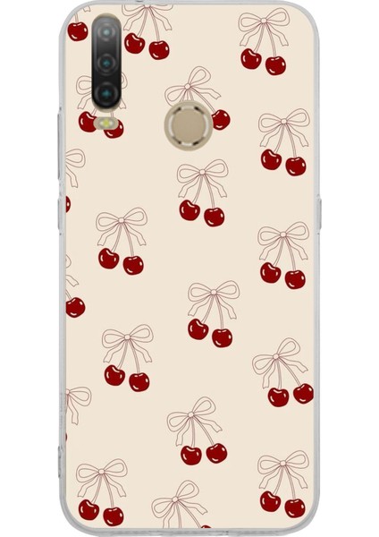 General Mobile Gm 10 Uyumlu Fiyonklu Kirazlar Baskılı Silikon Kılıf