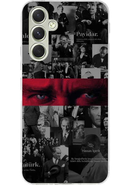 Samsung Galaxy A15 Uyumlu Atatürk Gözler Tasarım Baskılı Silikon Kılıf