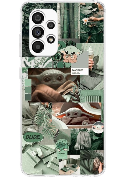 Samsung Galaxy A23 Uyumlu Yoda Kolaj Baskılı Silikon Kılıf