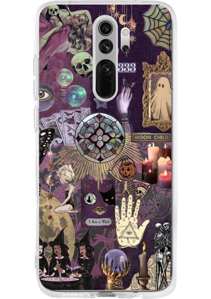 Redmi Note 8 Pro Uyumlu Hallowen Cadılar Astroloji Baskılı Silikon Kılıf
