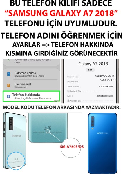 Samsung Galaxy A7 2018 Uyumlu Şeffaf Silikon Kılıf fiyatları