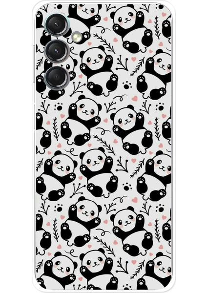 Samsung Galaxy A24 Uyumlu Minik Pandalar Baskılı Silikon Kılıf