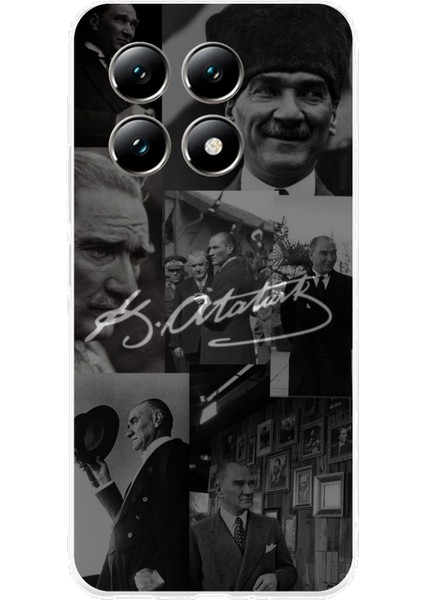 Xiaomi Mi 14T Pro Uyumlu Kemal Atatürk Imza Baskılı Silikon Kılıf