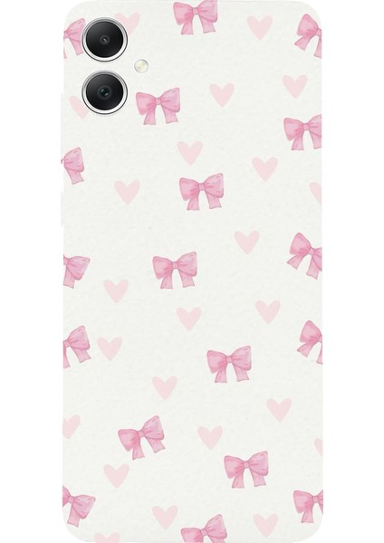 Samsung Galaxy A05 Uyumlu Fiyonklar ve Pembe Kalpler Baskılı Silikon Kılıf