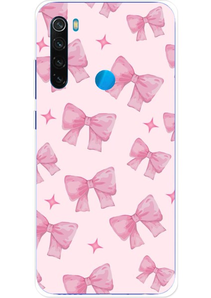 Redmi Note 8 Uyumlu Pembe Fiyonklar Baskılı Silikon Kılıf