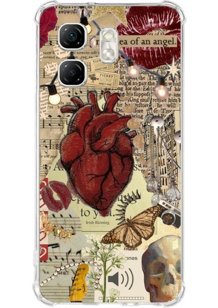 Infinix Hot 50I - Smart 9 Uyumlu Vampire Diaries Vintage Baskılı Silikon Kılıf