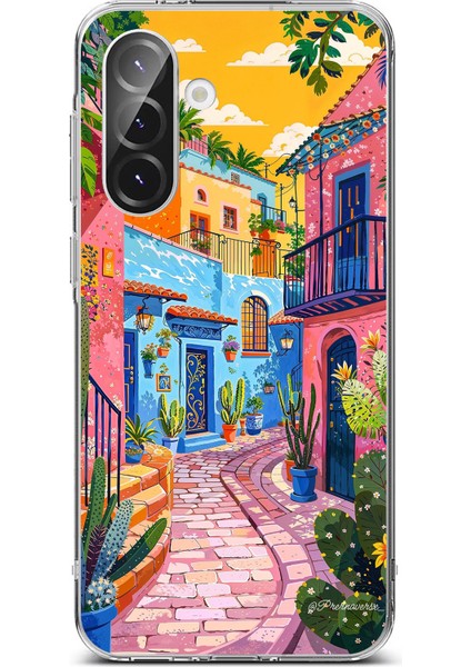 Samsung Galaxy A36 Uyumlu Renkli Sanat Sokak Silikon Kılıf