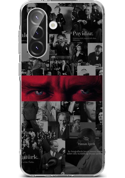 Samsung Galaxy A36 Uyumlu Atatürk Gözler Tasarım Baskılı Silikon Kılıf