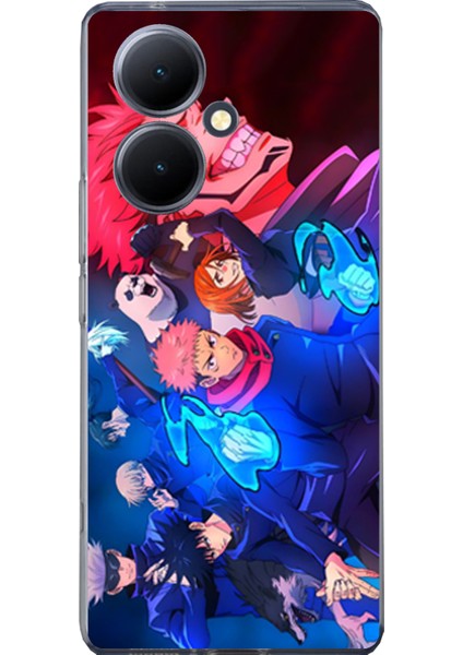 Vivo V29 Lite Uyumlu Jujutsu Kaisen Baskılı Silikon Kılıf