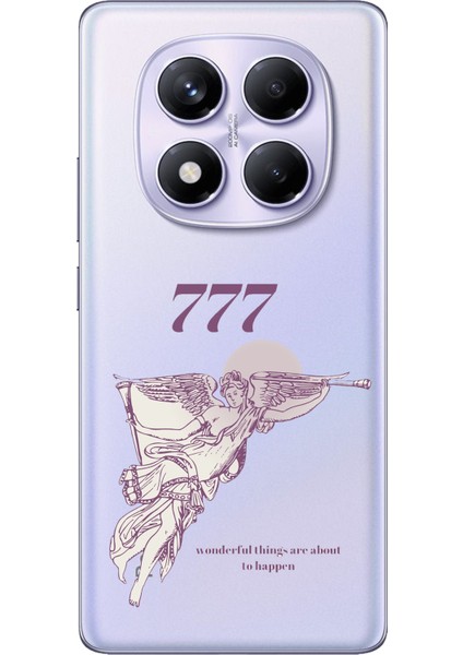 Redmi Note 14 Pro Plus 5g Uyumlu 777 Melek Tasarımlı Baskılı Silikon Kılıf