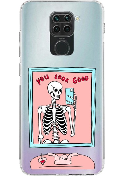 Redmi Note 9 Uyumlu You Look Good Iskelet Tasarımlı Baskılı Silikon Kılıf