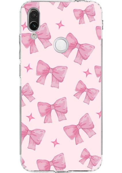 Redmi Note 7 Uyumlu Pembe Fiyonklar Baskılı Silikon Kılıf