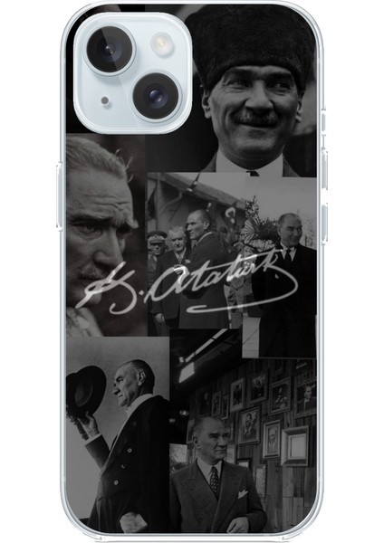 iPhone 15 Uyumlu Kemal Atatürk Imza Baskılı Silikon Kılıf