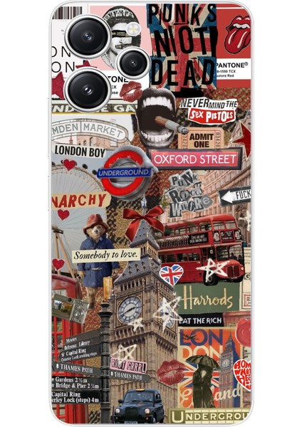 Redmi 12 Uyumlu Londra Baskılı Silikon Kılıf