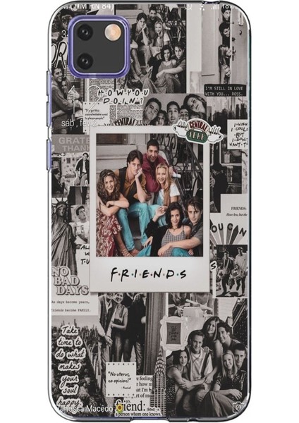 Huawei Y5P Uyumlu Friends Nostalji Tasarımlı Tasarımlı Baskılı Silikon Kılıf