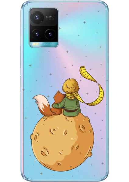 Vivo Y21S/Y33S/Y32 Uyumlu Küçük Prens Gezegen Boa Tasarımlı Baskılı Silikon Kılıf